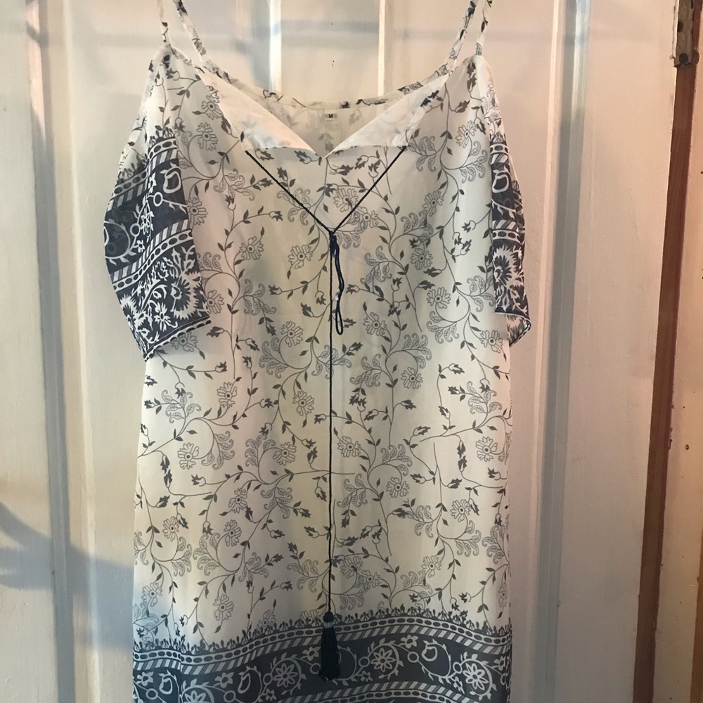 Blue summer dress.